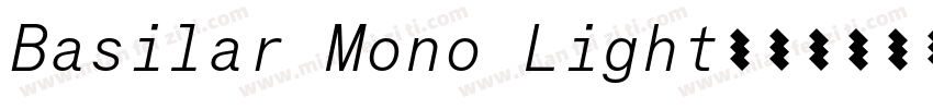 Basilar Mono Light字体转换